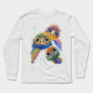 Funky Emu Friends Long Sleeve T-Shirt